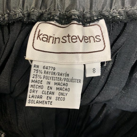 Karin Stevens 8 Silver Metallic Accordion Skirt - Picture 4 of 4